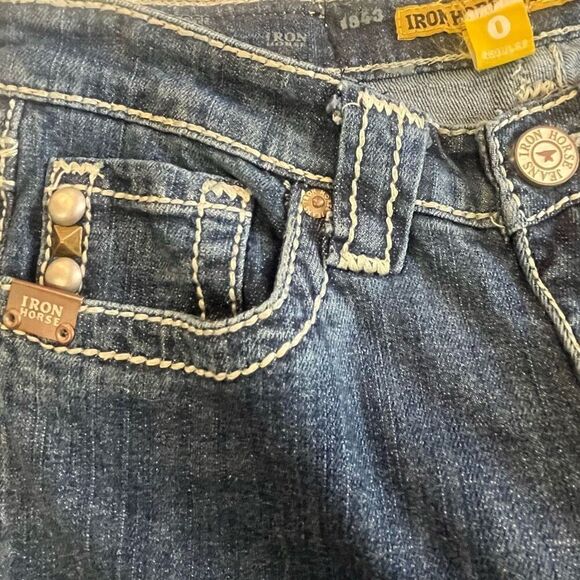 Iron Horse Woman’s Premium Handmade Vintage Inspired Boot Cut Embellishments Jea - Picture 11 of 12